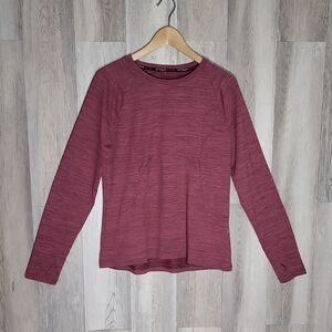 Spyder Active Womens Large Workout Top Base Layer Thumb Holes Stretch Athleisure